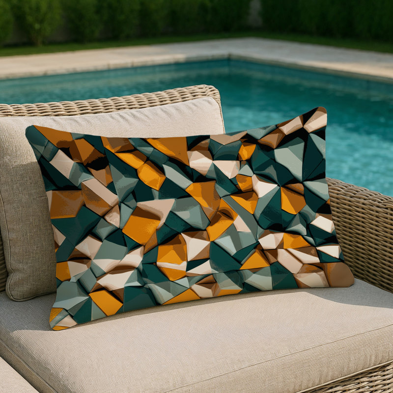 Digital Dunescape Indoor And Outdoor Pillow, Rectangle 25"H x 18"W