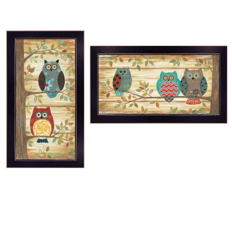 Décoration murale encadrée 2 pièces The Wise Owls