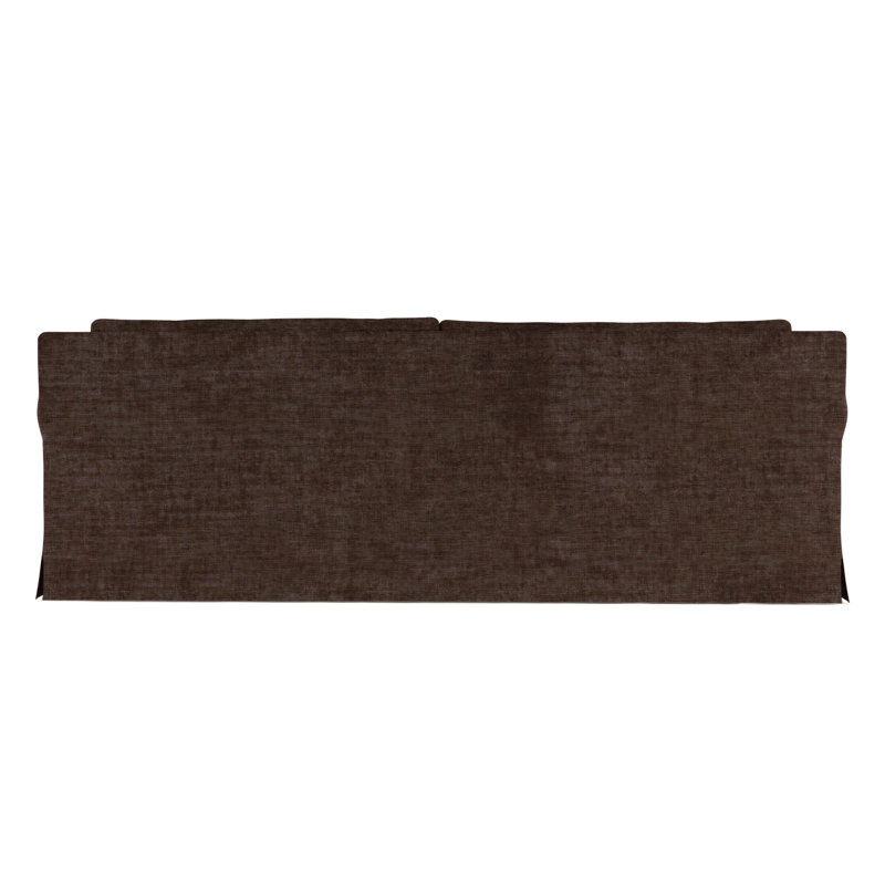 Canapé à accoudoirs arrondis Ludlow, H 34 po x l 84 po x P 38 po, Brun foncé, Velours écrasé chocolat