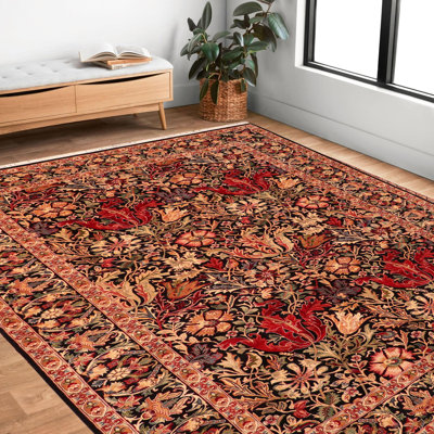Tapis de style oriental rectangulaire en laine noué à la main de 6 pi 1 po x 8 pi 11 po Palazzolo
