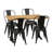 Solid Wood Top Metal Base Dining Table-72770784