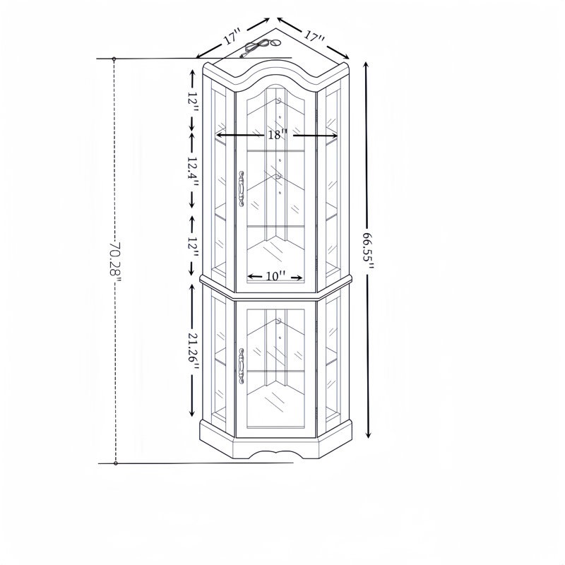 Vitrine de coin Cherry, Cerisier