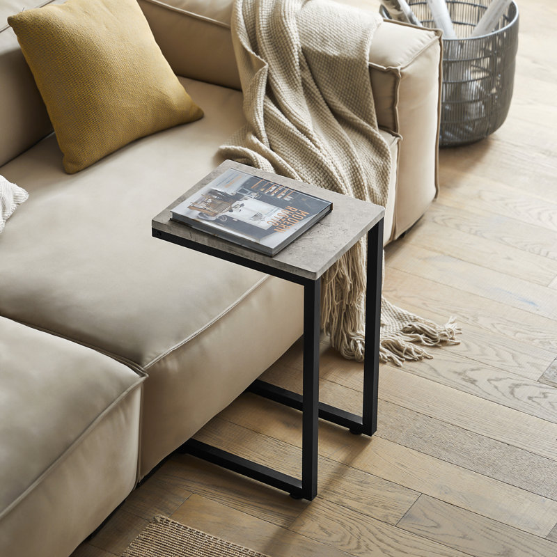 Petite table d'appoint en forme de C Natural Couch, Gris