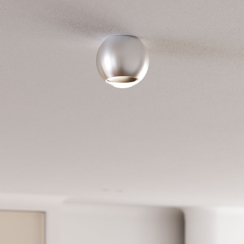 Hemisphere 1 - Light LED Flush Mount, Natural Anodized