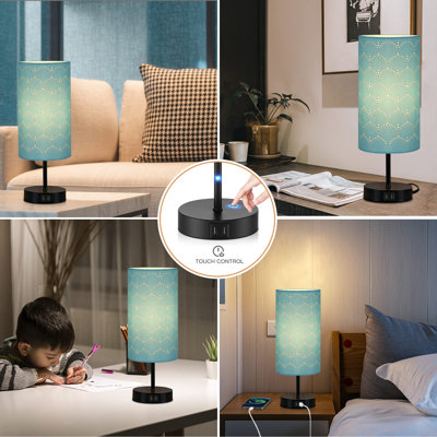 Campeaux Metal USB Table Lamp