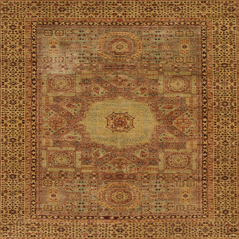 Abstract Indoor Rug, Square 5'