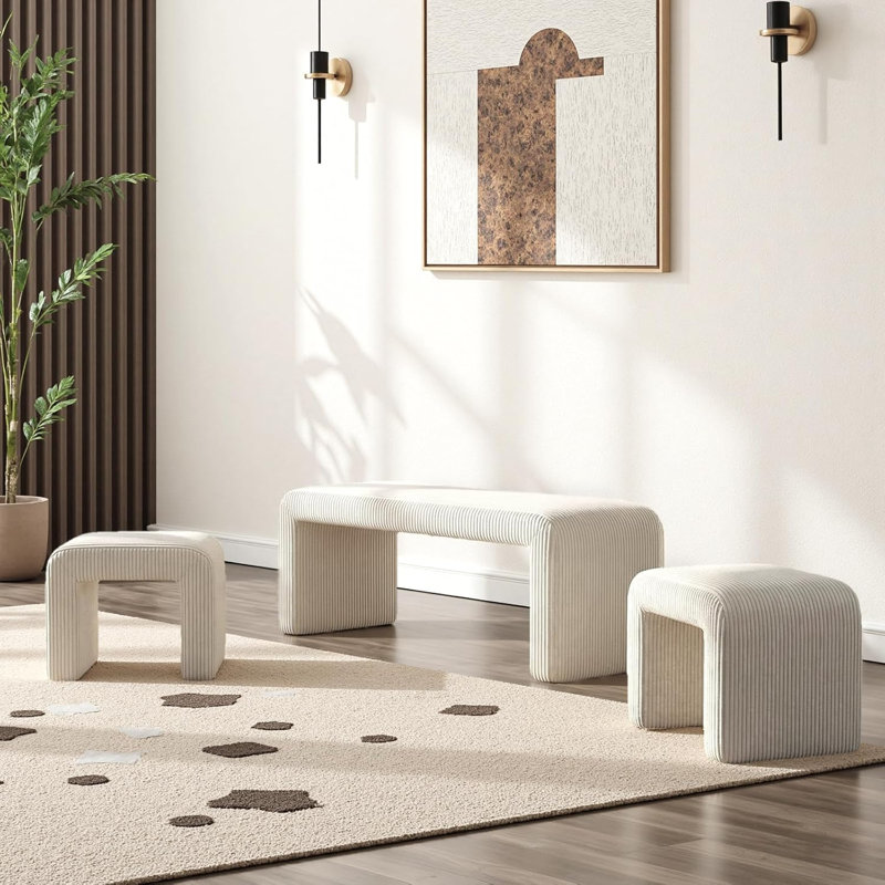Storage Bench, Beige