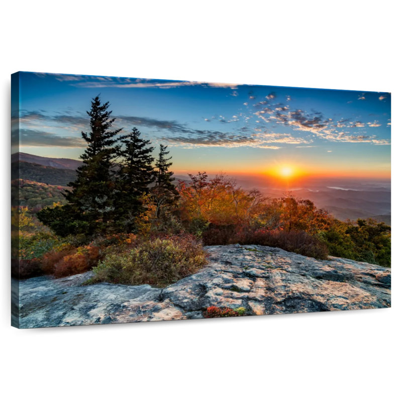 Alvord Blue Ridge Mountains Sunset, 8" H x 12" W