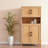Corbisez Storage Cabinet with Woven Rattan Doors & Adjustable Shelves