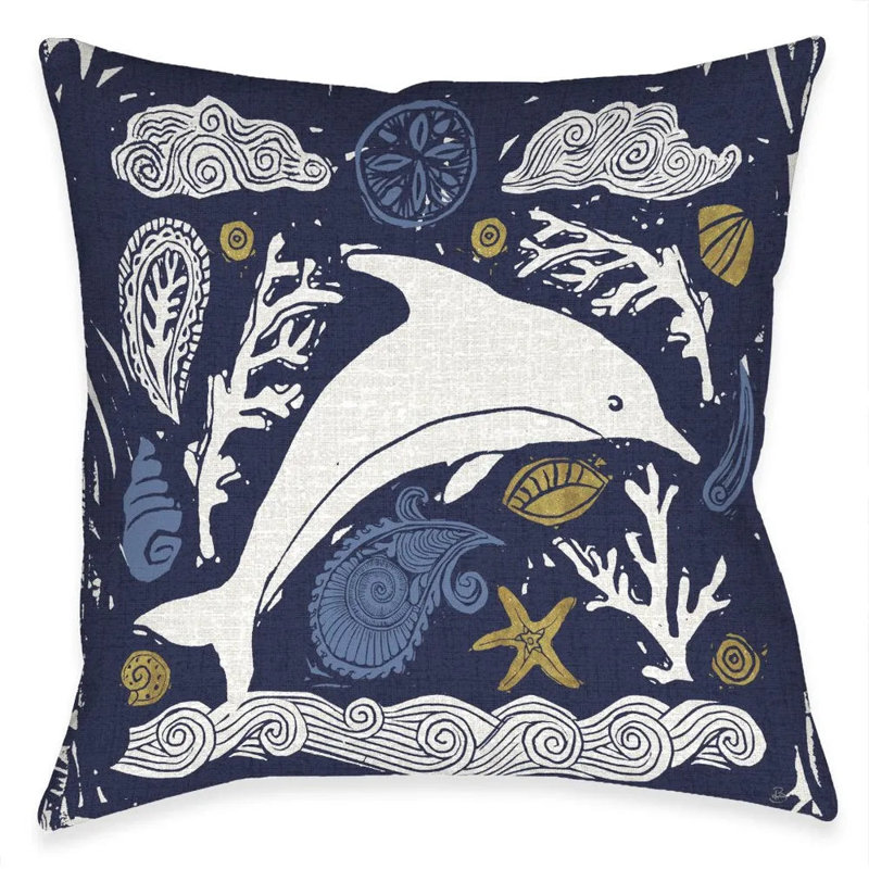 Coussin extérieur Primitive Coastal Dolphin