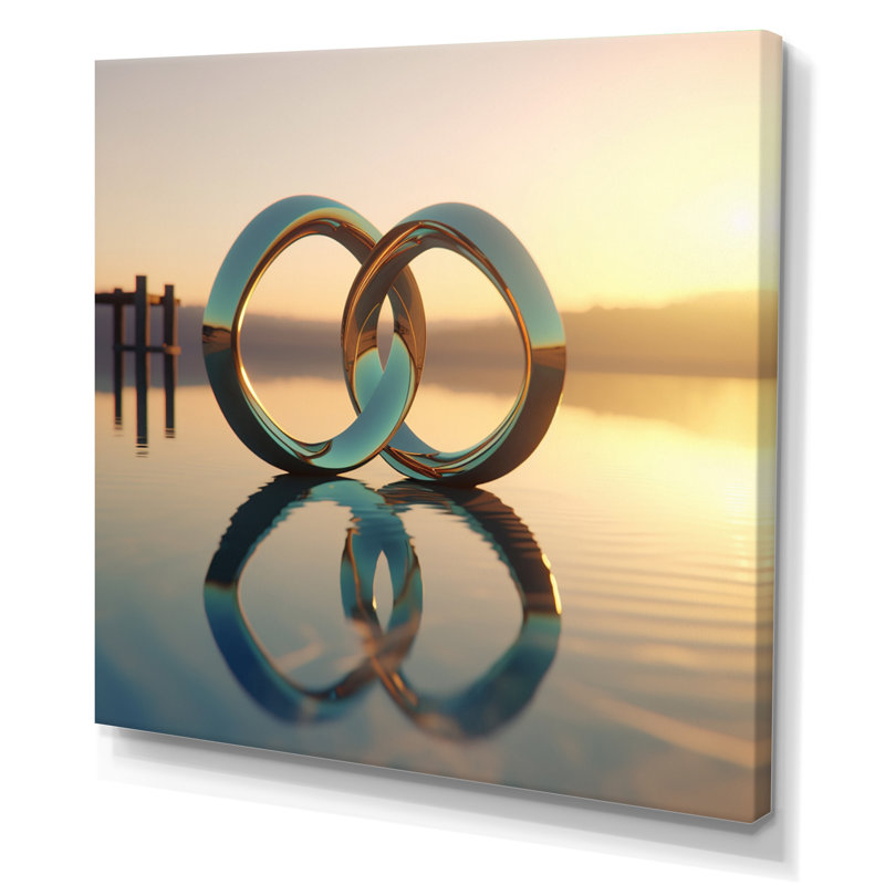 " Quantum Entanglement Futuristic Bliss I ", Wrapped Canvas, 36" H x 36" W x 1.5" D