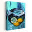 «Ocean's Citrus Feast», art moderne de paysage de poisson abstrait-686872886