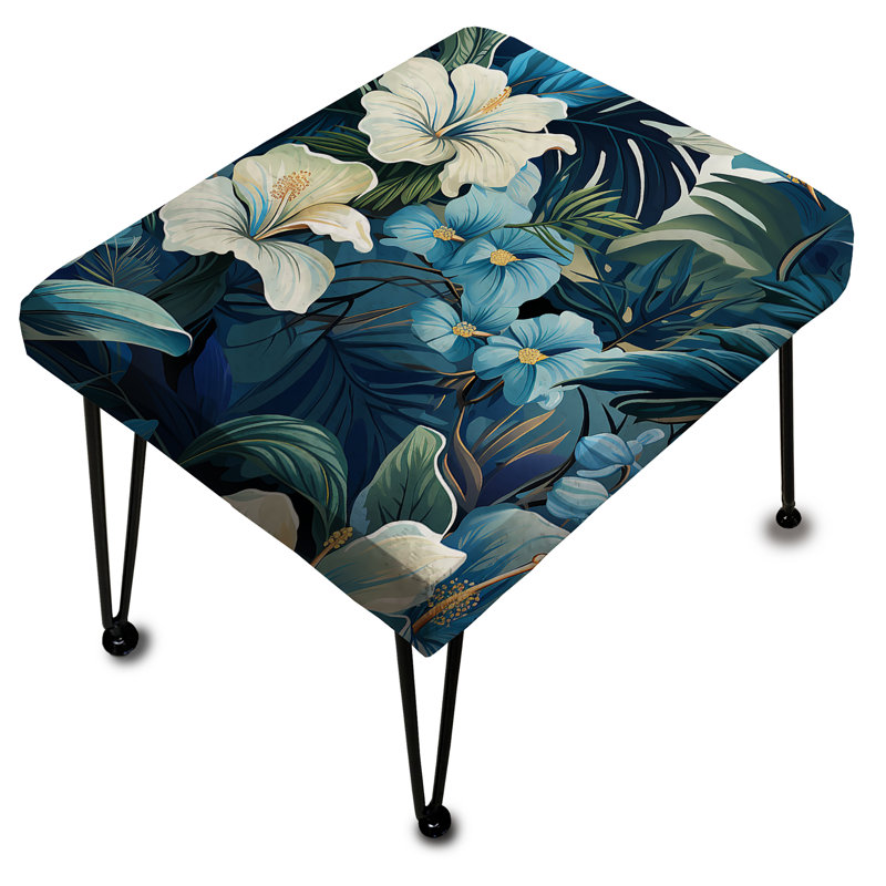 Twilight Oasis Tropical Motif - Repose-pieds rectangulaire Tropical