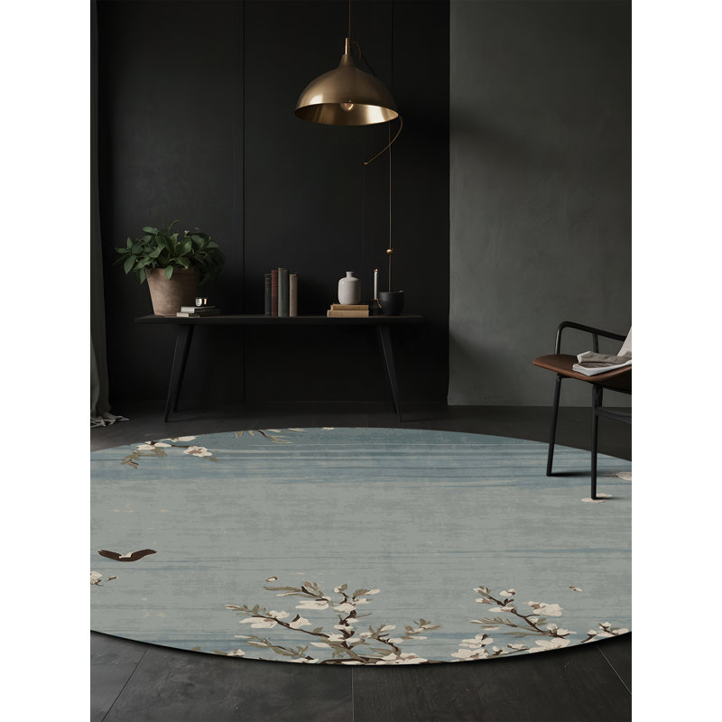 Tapis gris soyeux et moelleux, Rectangle 8 pi x 10 pi