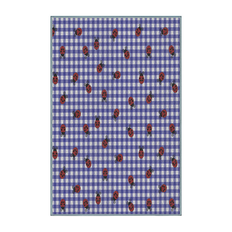 Tapis bleu Harmonsburg, Rectangle 5 pi x 7 pi