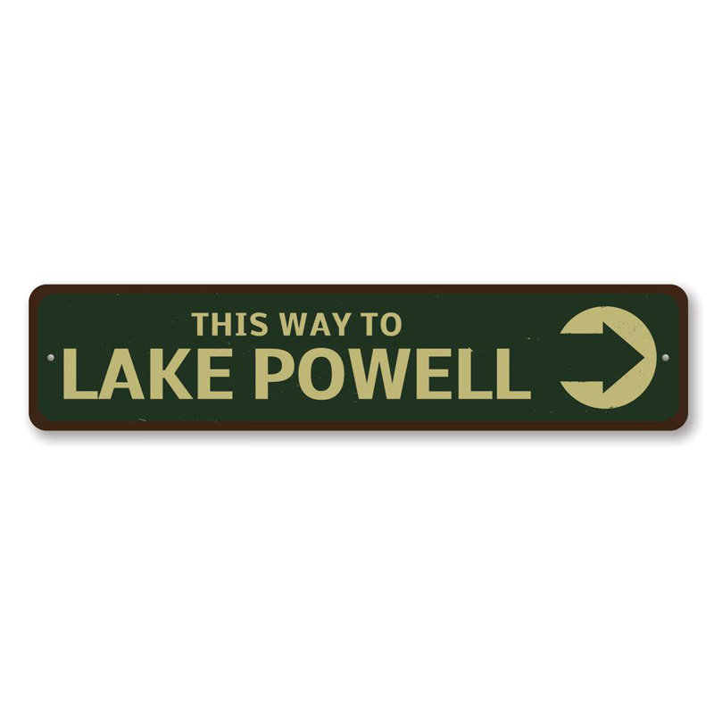 Panneau en aluminium This Way To Lake, H 4 po x l 18 po x P 0,04 po