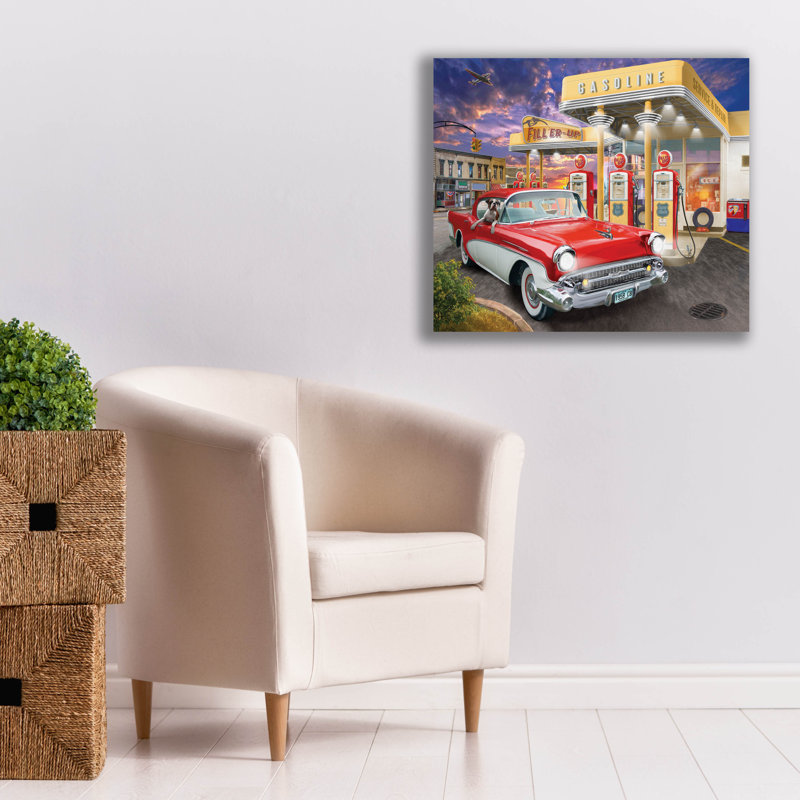 «Filler Up» par Bigelow, illustrations sur toile, H 26 po x l 30 po x P 1,5 po