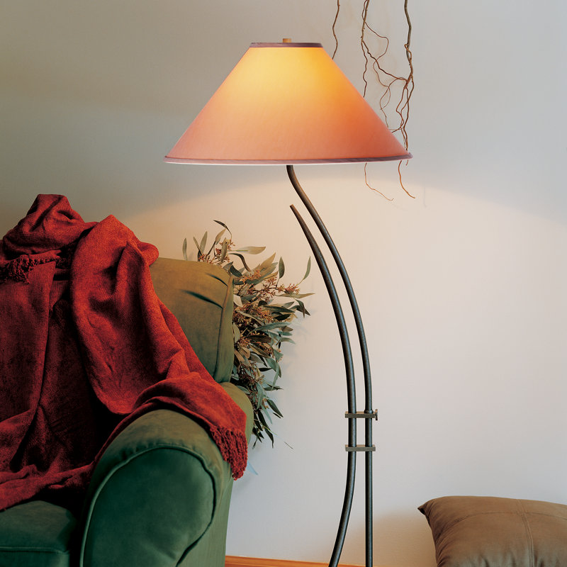 Metamorphic Novelty Floor Lamp, Natural Anna, Dark Smoke