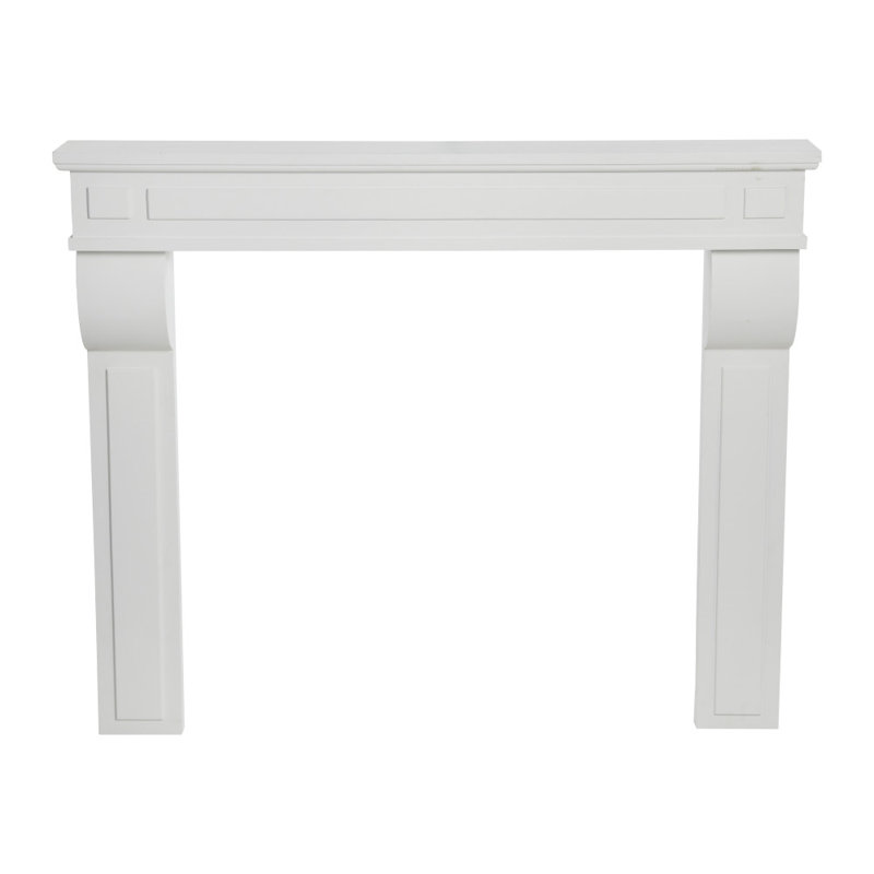 Wood Fireplace Surround, White