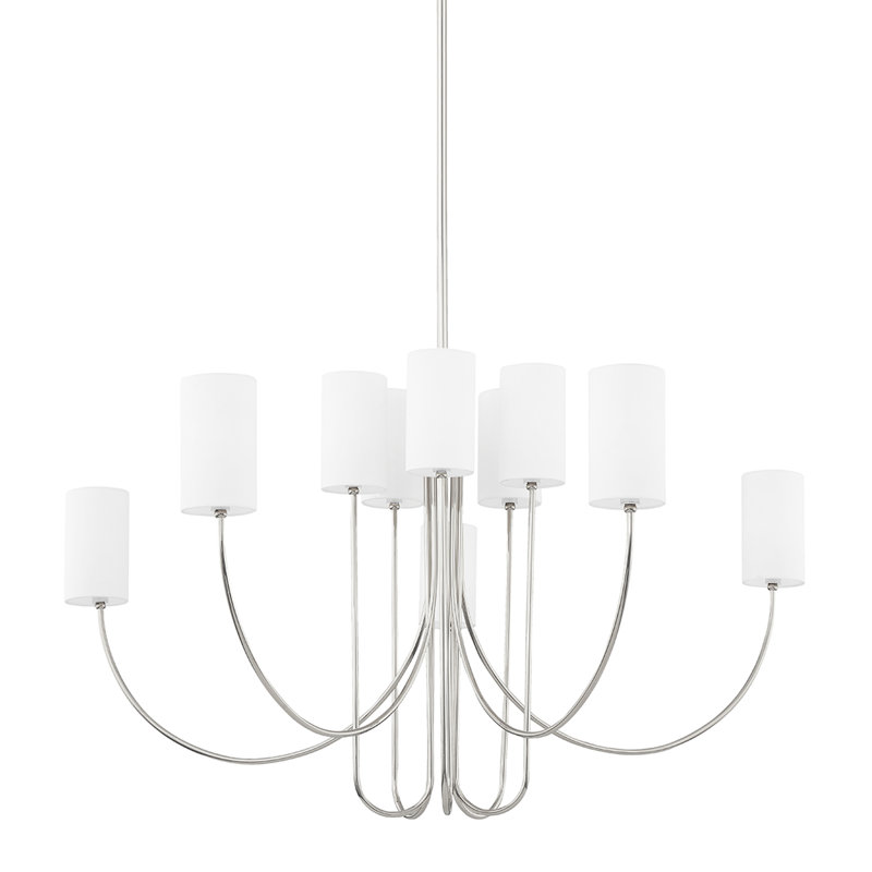 Harlem 10 - Light Chandelier, Polished Nickel