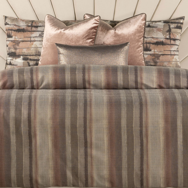 Spry Smoke Duvet Cover & Insert Set, CalKingDuvetCover&Insert+2KingShams+3ThrowPillows