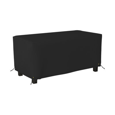 High Density Waterproof Rectangle Ottoman Deck Box Cover, Outdoor Square Storage Box Bench Cover by Arlmont & Co.