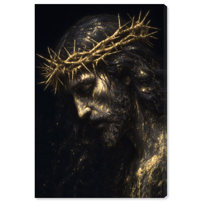 «Art Remedy Golden Christ I Christian», reproduction d'art sur toile, 10 x 15 po