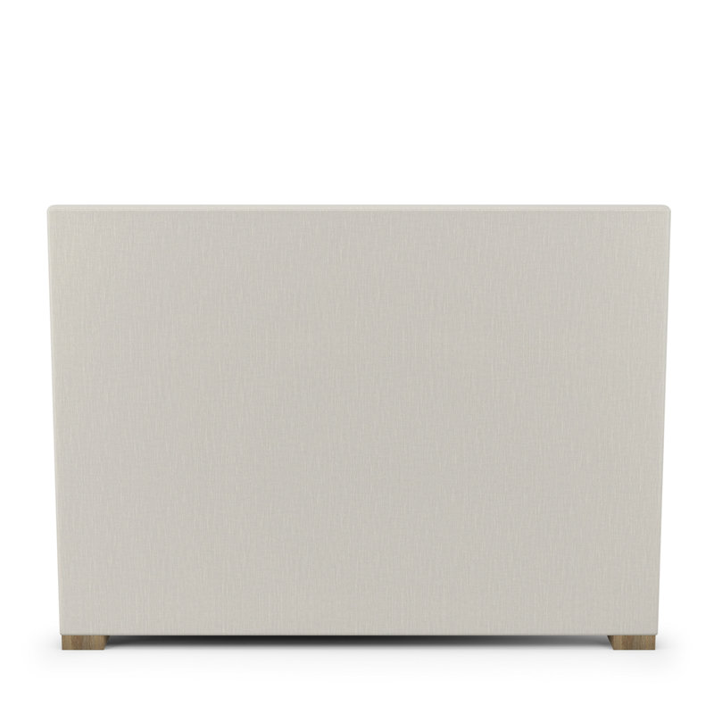 Sloan Upholstered Bed, Twin, Box Weave Linen Alabaster, Weathered