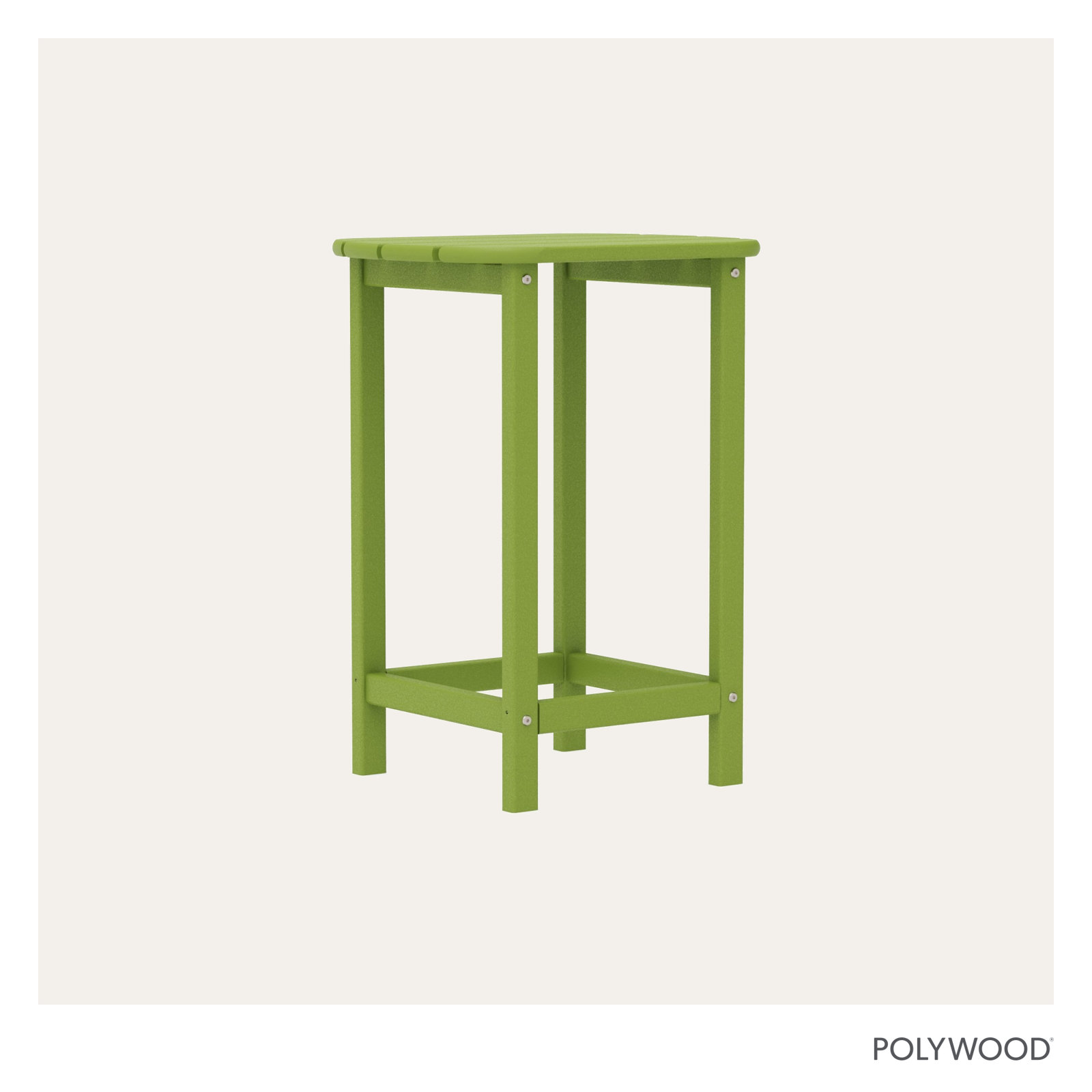 POLYWOOD® South Beach 19" Patio Side Table, Lime