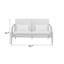 Causeuse d'extérieur en bois de teck avec coussin et accoudoirs Clinkscales-114983539-114983543