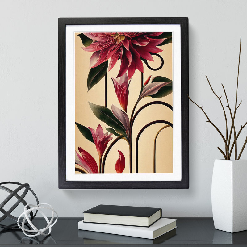 The Astounding Flowers - Single Picture Frame Print, 46cm H x 34cm W x 2cm D, Black Framed
