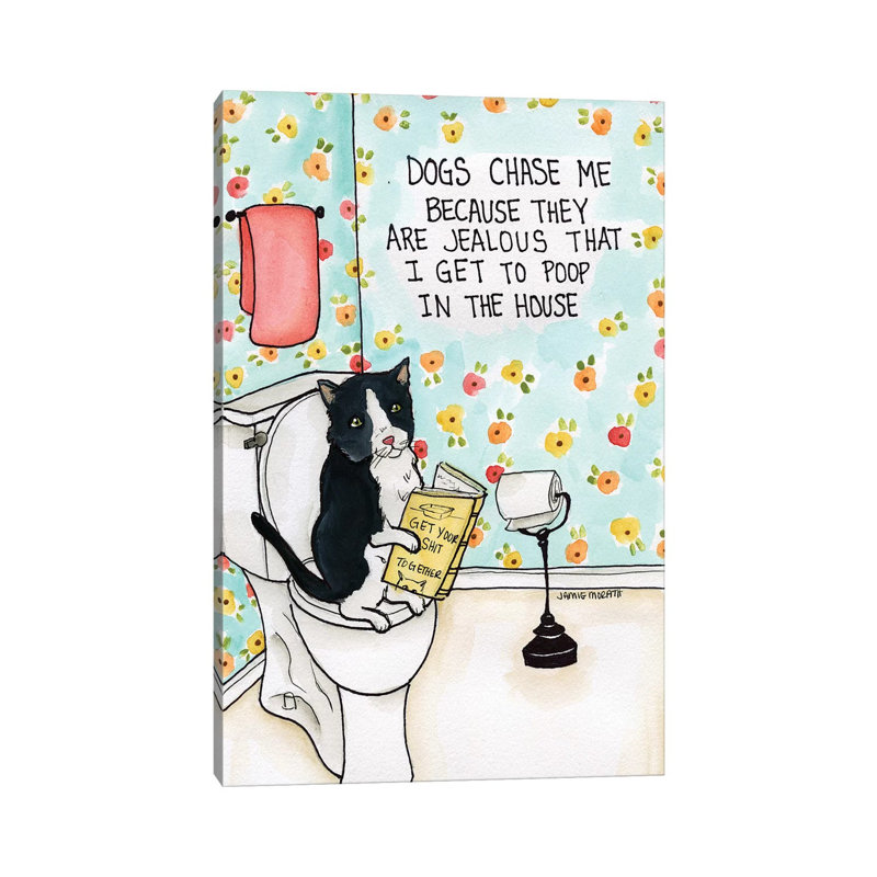 Dogs Chase Me by Jamie Morath - Wrapped Canvas Print, 45.72cm H x 30.48cm W x 1.91cm D