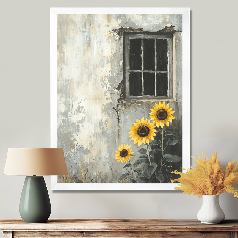 Dodwell - Floral Canvas Wall Art, H 40 po x l 30 po, Reproduction encadrée d'une seule photo, Blanc