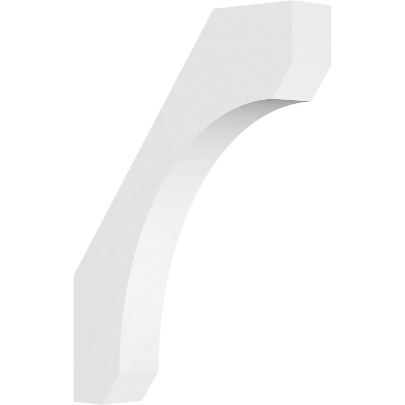 3"W x 18"D x 24"H Standard Legacy Architectural Grade PVC Knee Brace, 24"H x 3"W x 18"D