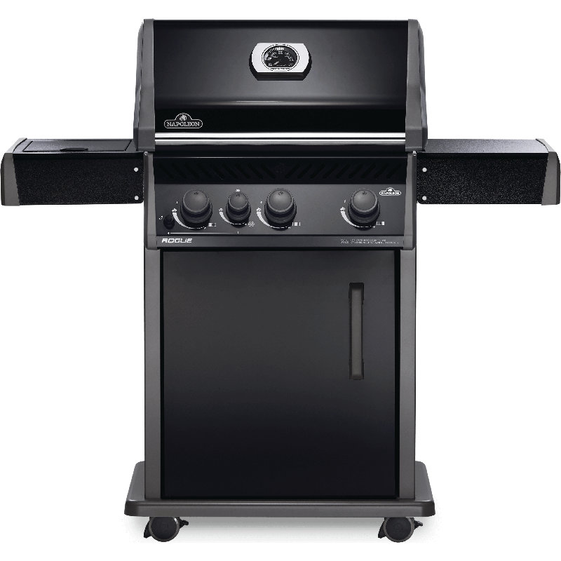 Barbecue au gaz autoportant à 3 brûleurs de 42 000 BTU avec brûleur latéral et armoire Napoleon Rogue, Propane liquide