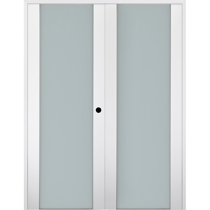 Porte française Smart Pro H3G en bois manufacturé massif, 63,5 po x 83,23 po, Gauche