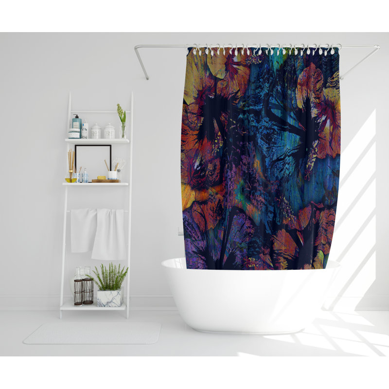 Destry Polyester Shower Curtain Set, 168cm H x 168cm W
