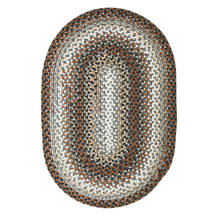 Kirkman Braided Rug Washable Indoor/Outdoor Black/Gray/Brown Rug
