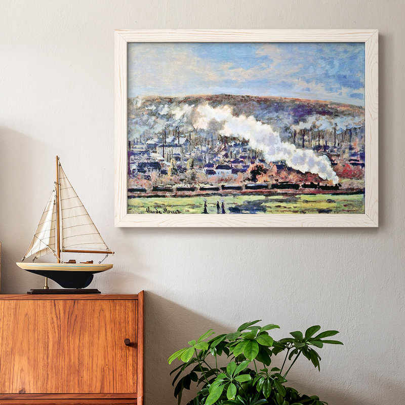 Le train, 1872 - reproduction d'art sur toile tendue, Blanc, H 26 po x l 38 po x P 1,5 po