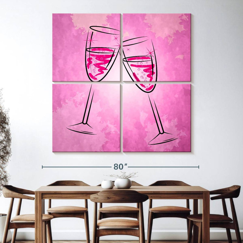 Verres à champagne Yarlin, H 74 po x l 74 po