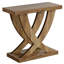 Table de bout de ferme 23,6 po avec support en queue de poisson, table d'appoint en bois étroite pour le salon ou la chambre à coucher, table de chevet rustique