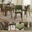 Chaise de salle à manger rembourrée Mason avec pieds en bois massif (ensemble de 4)-62375395-62375393