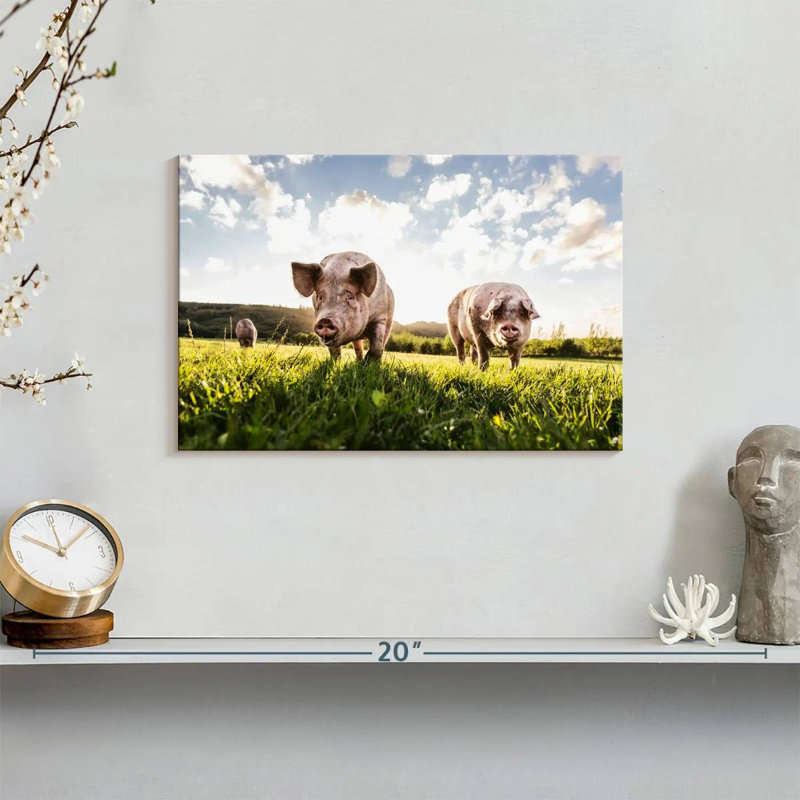 Crowle Sunny Meadow Pigs, 8" H x 12" W
