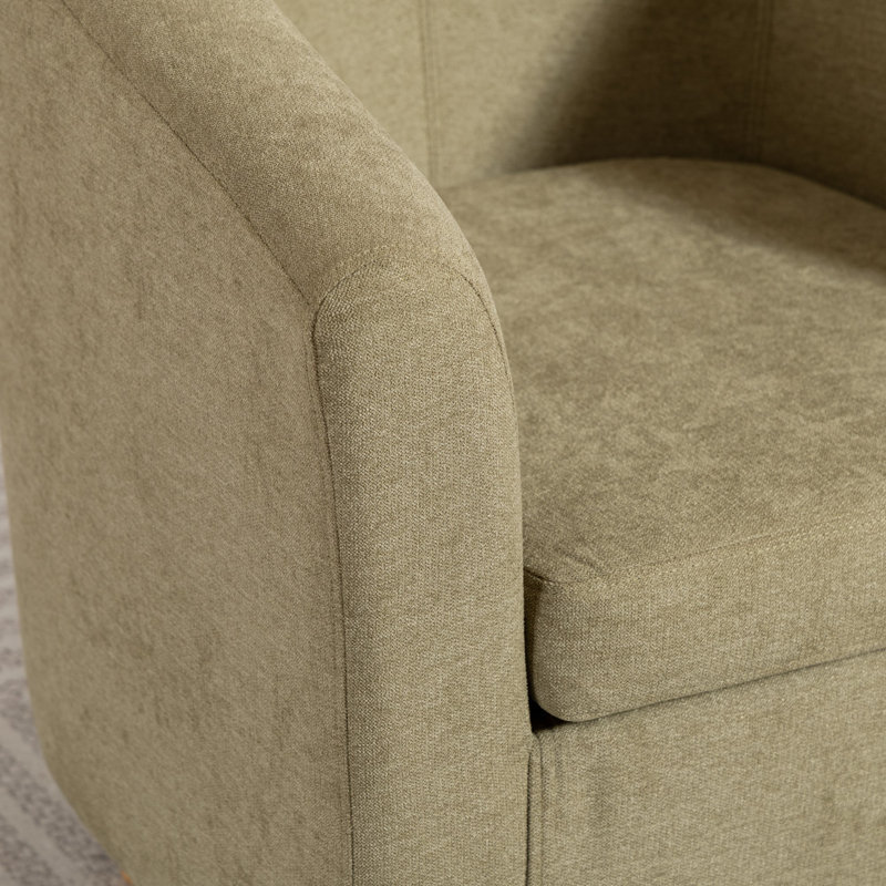 Upholstered Armchair, Green