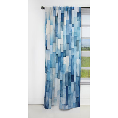Laurey - Tile Curtain - Blackout Abstract Curtain - 1 Panels