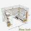 Lit mezzanine avec bureau, tablettes, 2 tiroirs intégrés et escalier de rangement-242145950