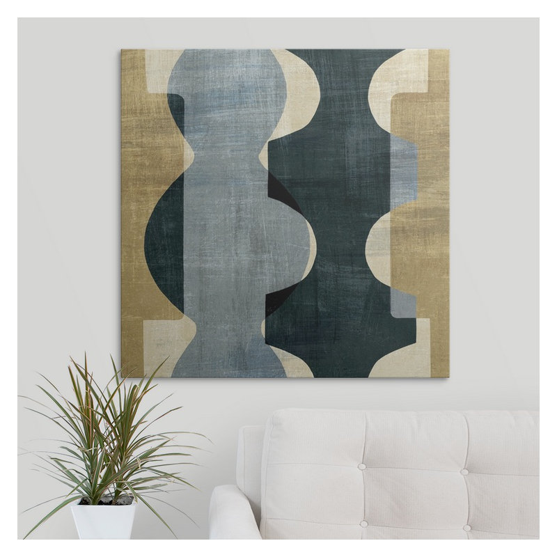 « i », impression Geometric Deco, H 30 po x l 30 po x P 1,5 po, Toile