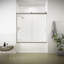 Levitysliding Bath Door, 62-In H X 56-5/8 - 59-5/8-In W, With 5/16-In Thick Crystal Clear Glass-1723744421