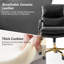 Chaise de bureau pivotante en cuir véritable avec fonction d'inclinaison Delmer-114538511