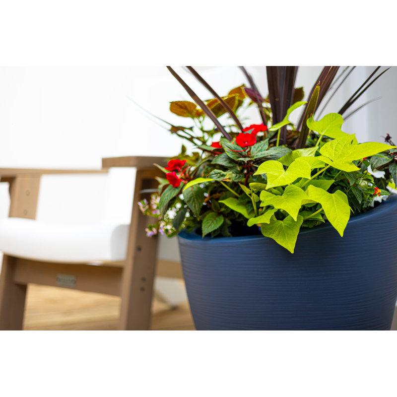 Jardinière en plastique Marazzi, Bleu Neptune, H 20 po x l 20 po x P 20 po